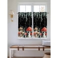 thumbnail image 2 of Mushroom Bathroom Window Curtain, Watercolor Botanical Sage Green Eucalyptus Leaves Light Filtering Coffee Kitchen Curtains, Bedroom Living Room Curtains 2 Panel 84"x45", 2 of 6
