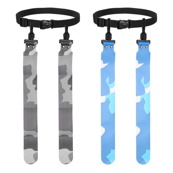 Uxcell Flag Football, Adjustable Flag Football Belts with 1 Belt and 2 Flags Easy Tear Away 2Pcs & Camouflage Gray/Blue - Fitting For(Youth/Adults Players Training Equipment/Competition)