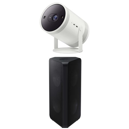 Samsung SP-LSP3BLAXZA 30-100" HDR Freestyle Smart Portable Projector with Samsung MX-ST40B 160W Wireless Sound Tower (2022)