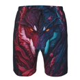thumbnail image 3 of Fotbe Cool Wolf Head Trajes de Baño Estampados para Hombre, Shorts de Verano de Secado Rápido, Ropa de Playa, Bañadores-3X-Large, 3 of 6