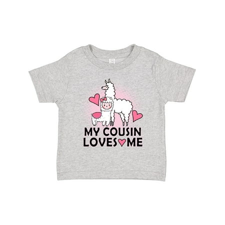 

Inktastic My Cousin Loves Me Llama Girls Toddler T-Shirt