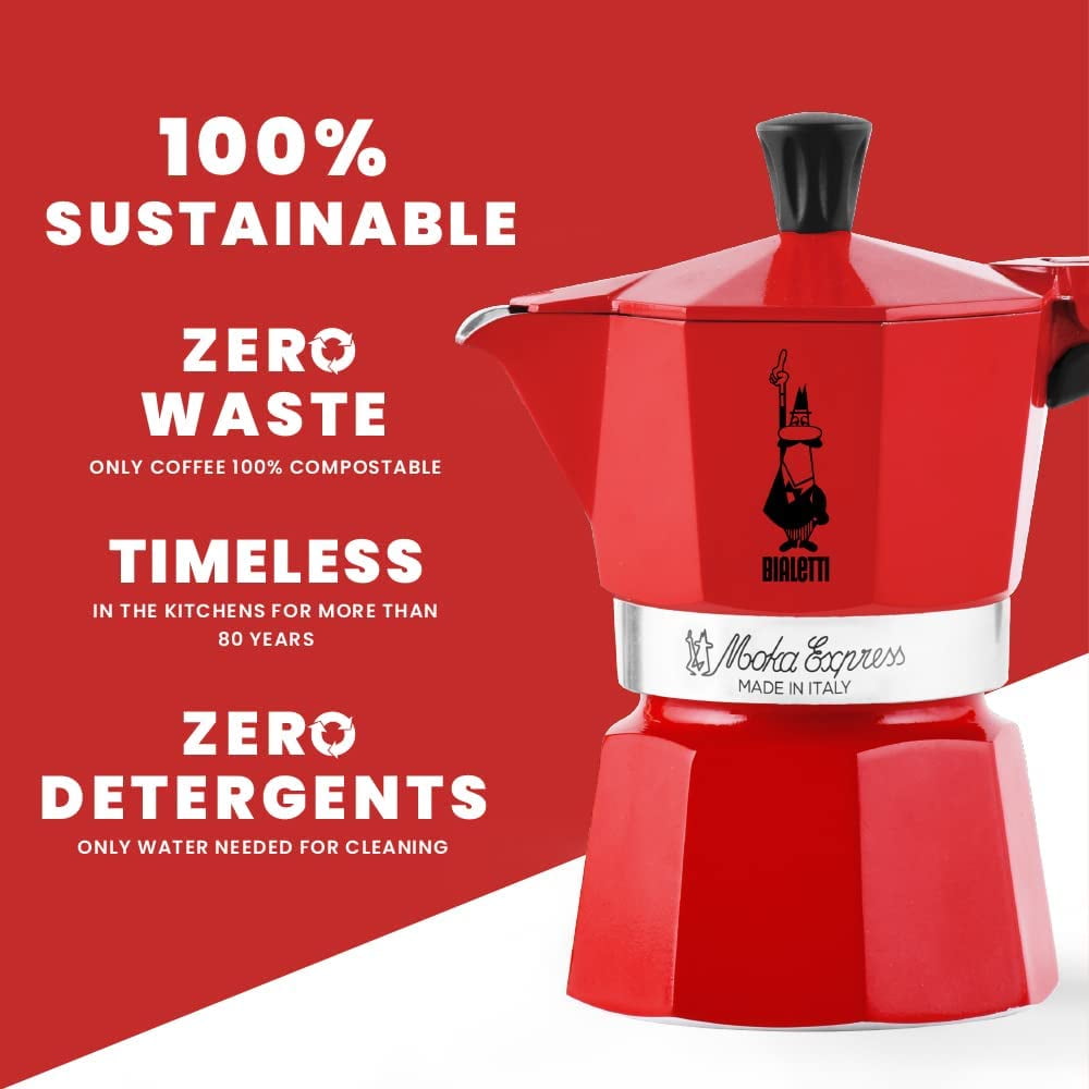 Bialetti 4942 Italian Manual Aluminum Coffee Maker, Moka