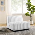thumbnail image 2 of Modular Sofa Chair, White Black, Fabric, French Living Lounge Cafe Lobby Hospitality Restaurant, Modern Contemporary HB33745, 2 of 7