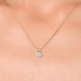 thumbnail image 3 of Gem Stone King 14K Yellow Gold White Moissanite Solitaire Pendant Necklace | 0.23 Cttw | Round 4MM | Gold Necklace for Women | With 18 inch Chain, 3 of 6