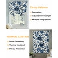 thumbnail image 3 of Navy Blue Botanical Peony Tie Up Curtains for Window, Thermal Insulated Balloon Shade Adjustable Rod Pocket Curtains Valance Panels for Kitchen Bathroom Cafe 42 x 45 Vintage Floral Blossom, 3 of 6