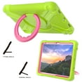 thumbnail image 3 of Kids Case for iPad 10th Gen 10.9 inch 2022, Ring Multi-Functional Grip Stand Shockproof Full-Body Rugged Protective Hybrid Case Cover for iPad 10th Generation,Green + Rose, 3 of 7