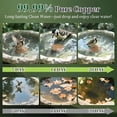 thumbnail image 4 of 2pcs 99.99% Pure Copper Bird Bath Tray, Non-Toxic Rust Resistant for Most Bird Baths, Outdoor Garden Courtyard Pond Tray, All Season Floral Pattern Rustproof Bird Accessory, 4 of 5