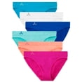 thumbnail image 1 of Balanced Tech Women's 6 Pack Seamless Low-Rise Bikini Panties - Tropical Bliss - Small, 1 of 5