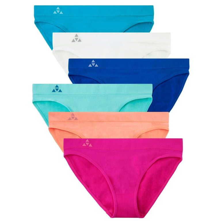 Balanced Tech Women's 6 Pack Seamless Low-Rise Bikini Panties - Tropical  Bliss - X-Large 
