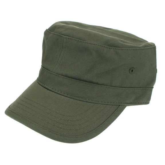 Mens Army Patrol Cotton Twill Field Cap Olive Green
