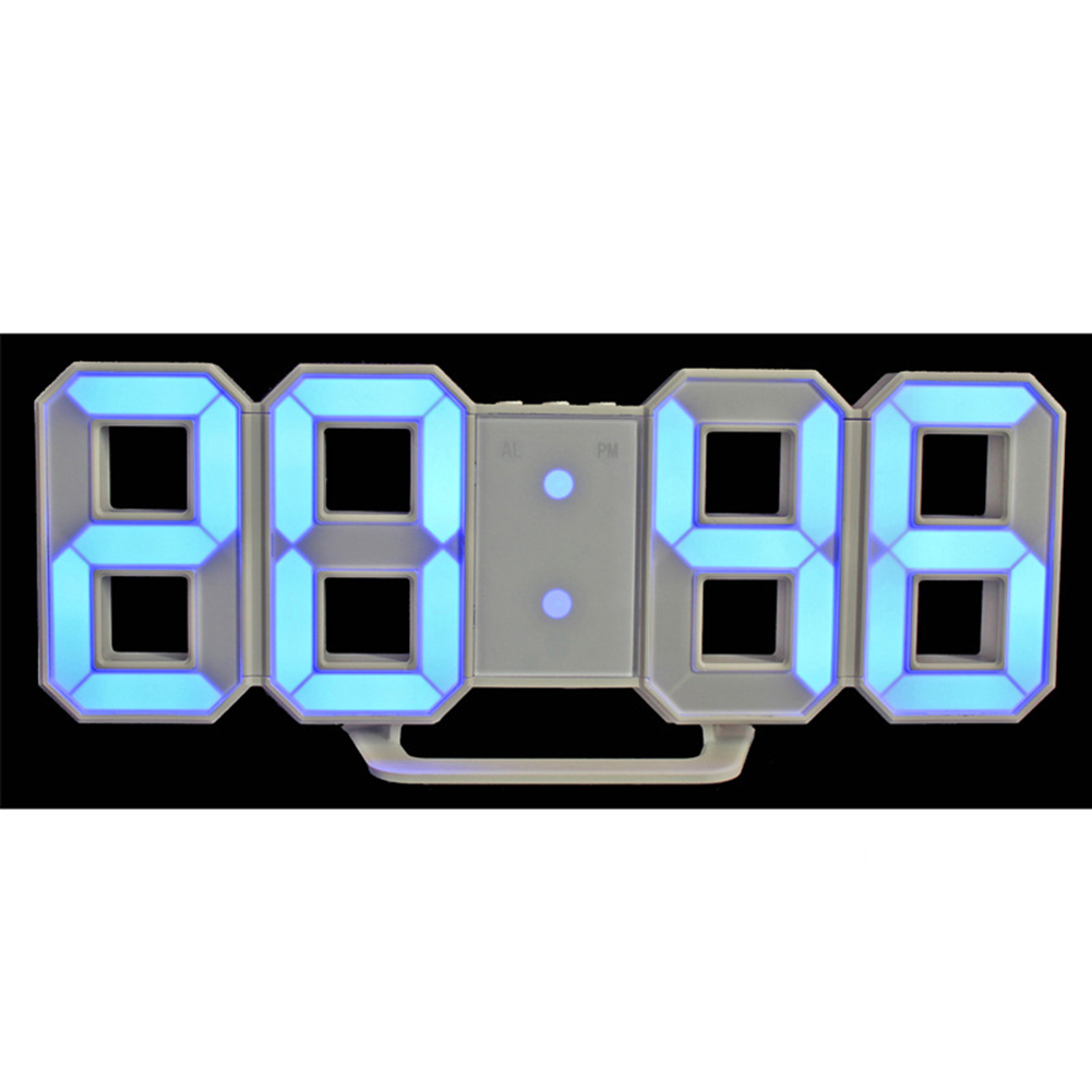 Modern Digital LED Wall Clock Table Desk Night Electric Clock Alarm