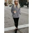 thumbnail image 4 of Womens Fuzzy Hoodies Pullover Cozy Oversized Pockets Hooded Sweatshirt Athletic Fleece Hoodies, 4 of 5