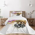 thumbnail image 3 of Ambesonne Animal Quilted Bedspread Set 2 Pcs, Giant Animal Flowers, Twin Size, Multicolor, 3 of 6