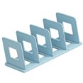 thumbnail image 2 of Book Organizer File Holder PP Minimalist Vertical 4 Slots File Sorter for Classroom Office Desktop Home Blue, 2 of 12