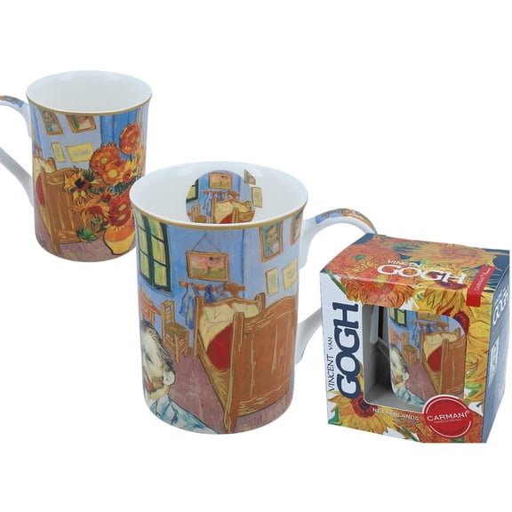 Porcelain Coffee Mug with Creative Room Design for Latte, Mocha, Cappuccino, and Tea Party - 12oz Mug, Four Seasons, Autumn, A. Mucha