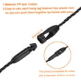 thumbnail image 3 of Uxcell Cotton Hang Tag String Snap Lock Price Tag Fastener Ties 100 Pcs Black 9.8 in, 3 of 7