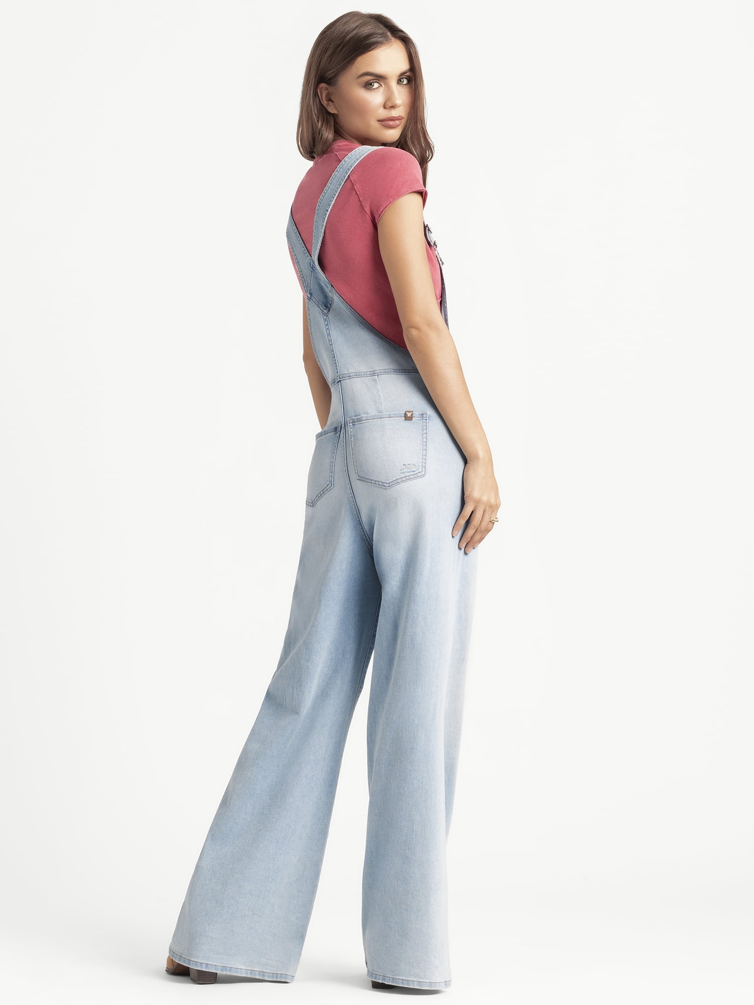 Jessica Simpson Women's Wide Leg Overalls, 32.5" Inseam, Sizes XS-XL