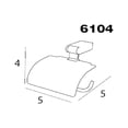 thumbnail image 2 of Iris Chrome White Toilet Paper Holder with Lid, Toilet roll holder, 2 of 2