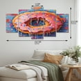 thumbnail image 4 of Designart "Pop Art Donuts in Blue and Pink I" Food & Beverage Art Living Room Set, 4 of 5