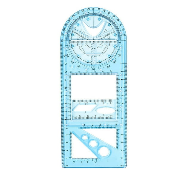 PVCS Règle Multifonctionnelle de Mathématiques d'Étudiant Modèle Multifonctionnel Rotatif Actif de Dessin de Règle de Mathématiques