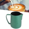thumbnail image 2 of Yajisi 480 ml Stainless Steel Milk Frother & Latte Art Pitcher – Swan‑Patterned, Precision Spout, 304 Steel, Matte Green, 2 of 8