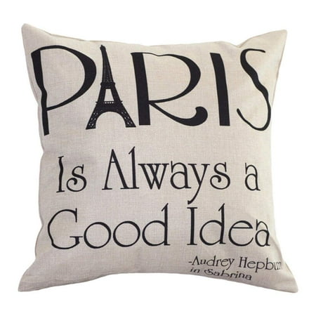 Le Sofa Paris Tayyakoushi Throw Pillow Cover Cotton Linen Square Decorative Throw Pillow Case 18