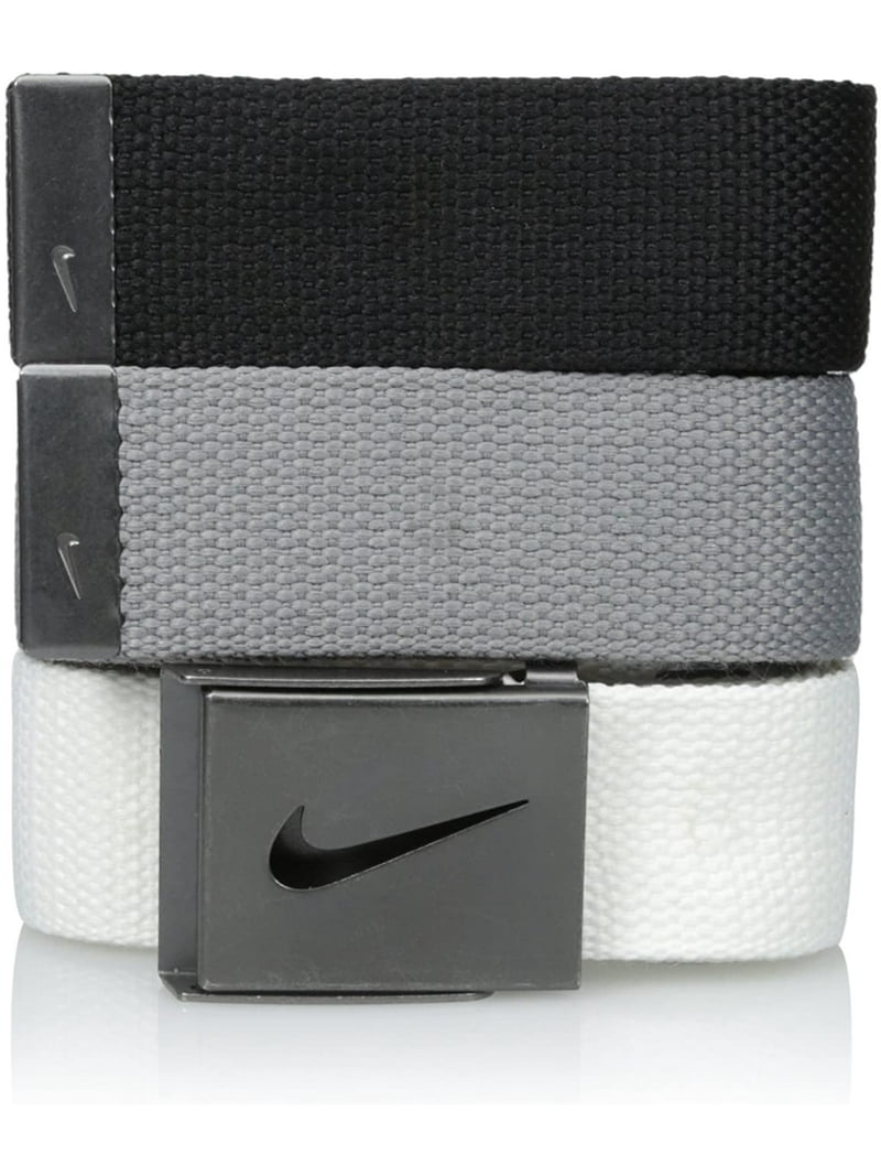 Nike Men's Golf Web Belt Pack with Buckle - 3-in-1 White