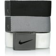 thumbnail image 2 of Nike Golf Men's 3-in-1 Web Belts, Black / White / Gray (One Size Fits Most) -, 2 of 3