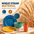 thumbnail image 4 of Homienly Unbreakable Dinnerware Set, 38-Piece Wheat Straw Dinnerware Set for 8, Plastic Plates Bowls & Cups, Reusable Stackable Microwave Safe Tableware, Dishware Set, Multicolor, 4 of 8