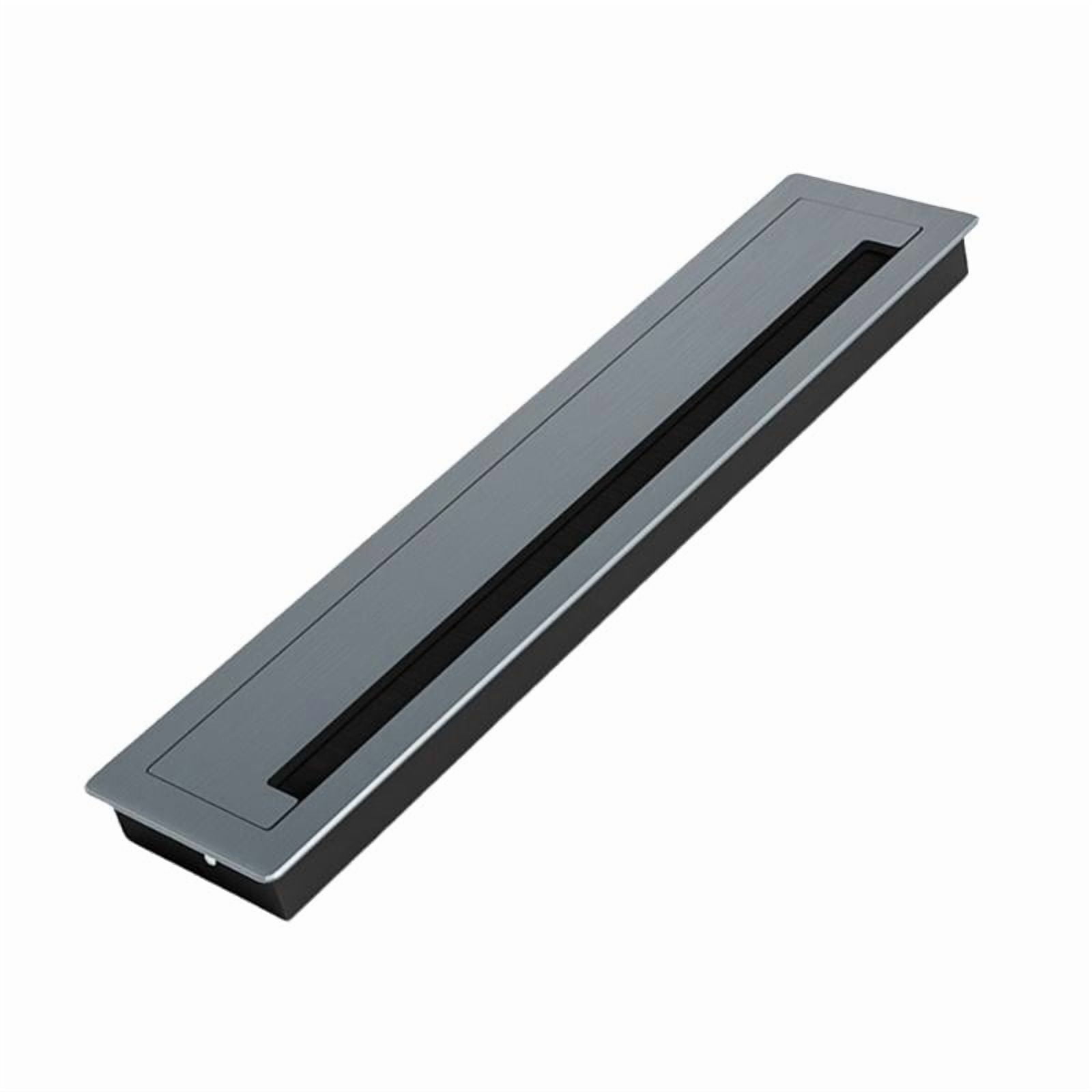 Thickening Desk Cable Management Grommets with Brush Homes Office Cord Organizer Inserts Rectangle Cable Hole Covers