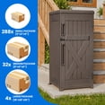 thumbnail image 5 of Dextrus 60 Gallon Large Package Delivery and Storage Box with Lockable Secure, Double-Wall Resin Outdoor Package Delivery and Waterproof Deck Box for Porch, Curbside, 8.5 Cubic feet, Brown, 5 of 7