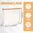 thumbnail image 2 of FT HITA Cesta de Almacenamiento de Papel Higiénico con Tapa y Asa para Baño, Soporte de Almacenamiento de Papel Higiénico Plegable con Capacidad para 9 a 12 Rollos, Soporte de Papel Higiénico Independiente Transparente en los Lados, 2 of 7