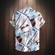 thumbnail image 2 of Camisas De CompresióN Para Hombre Hombres Primavera y verano Casual Solapa Estampado de un solo pecho Vacaciones en la playa Manga corta Camisa de vacaciones al libre (White, S), 2 of 7