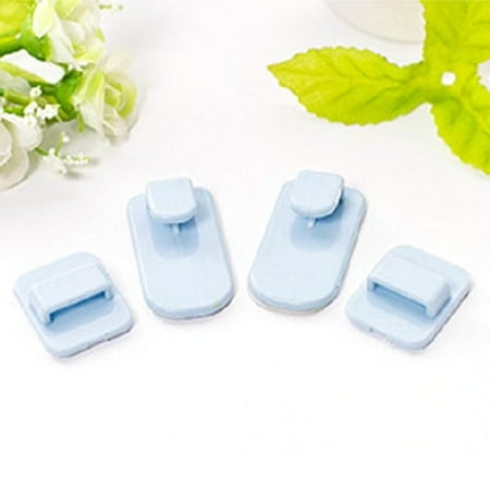 

4pcs/set Plastic Remote Control Holder Adhesive Tape Hanger TV Air Conditioning Wall Storage Sticker Hook Set