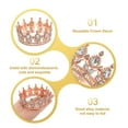 thumbnail image 3 of Uxcell Mini Crown Cake Toppers, Alloy Queen Princess Little Crown Tiara With Crystal for Birthday Cake Decor, Gold/White, 3 of 6