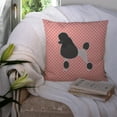 thumbnail image 3 of Carolines Treasures BB3639PW1414 Poodle Checkerboard Pink Fabric Decorative Pillow, 3 of 4