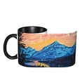 thumbnail image 4 of Watercolor Hand Painted Sky Coffee Mug Fun Custom Ceramic Mugs 11oz Black, 4 of 5