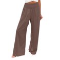 thumbnail image 2 of Linen Pants for Women High Waisted Wide Leg Loose Fit Palazzo Pants Casual Beach Trendy Lounge Trouses with Pockets, 2 of 6