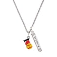 thumbnail image 1 of Delight Jewelry Silvertone I love Softball - Red Heart Silvertone Be Strong and Courageous Bar Charm Necklace, 23", 1 of 4
