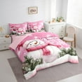 thumbnail image 3 of jejeloiu Merry Christmas 7-Piece Twin Bedding Sets,Cute Cartoon Snowman Bedding Comforter Set,Xmas Snowflake Sheet Sets For Kids,Luxury Bedroom Decor Reversible, 3 of 8