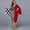 Red, variant on Ichuanyi Women's Large Patchwork Dress Hip Wrap Skirt Long Sleeve Casual Swing Dress Longuette Dress