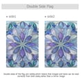 thumbnail image 4 of Purple Blue Floral Stained Glass Garden Flag 28X40 Double Sided Yard Flags for Outside Outdoor All Seasonal Decoration, 4 of 6