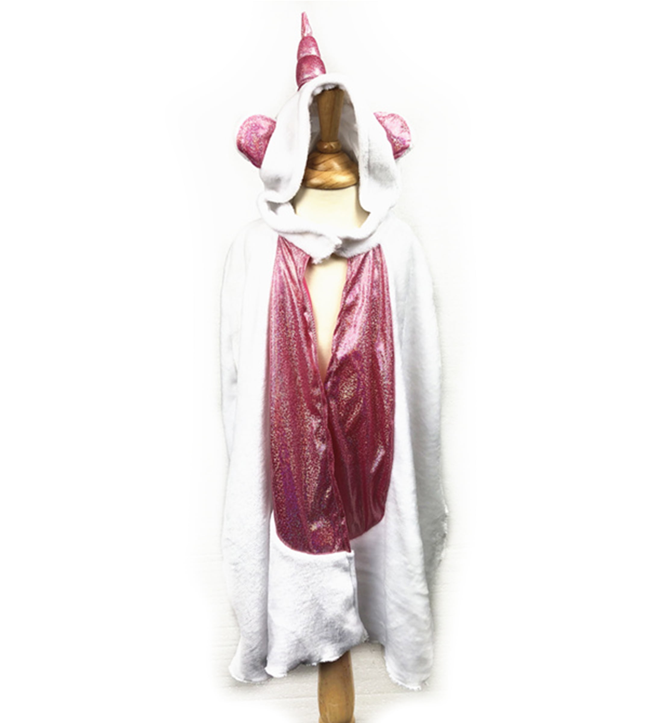 MINIWHALE Girls Princess Furry Hooded Cape Cloak Costume for Birthday Halloween Christmas Cosplay Dress up 3-12 Years Old