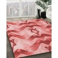 thumbnail image 3 of Ahgly Company Machine Washable Indoor Square Transitional Pastel Pink Area Rugs, 6' Square, 3 of 7