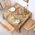 thumbnail image 2 of Square Tablecloth, Waterproof Polyester Table Cover, Wrinkle Resistant & Washable Fabric for Dining, Kitchen, Picnic, 60x60in(152x152cm), Liquid & Marble Print, 2 of 6