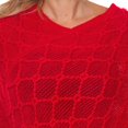thumbnail image 5 of White Mark Women's Fringe Knit Poncho, One Size, 5 of 6