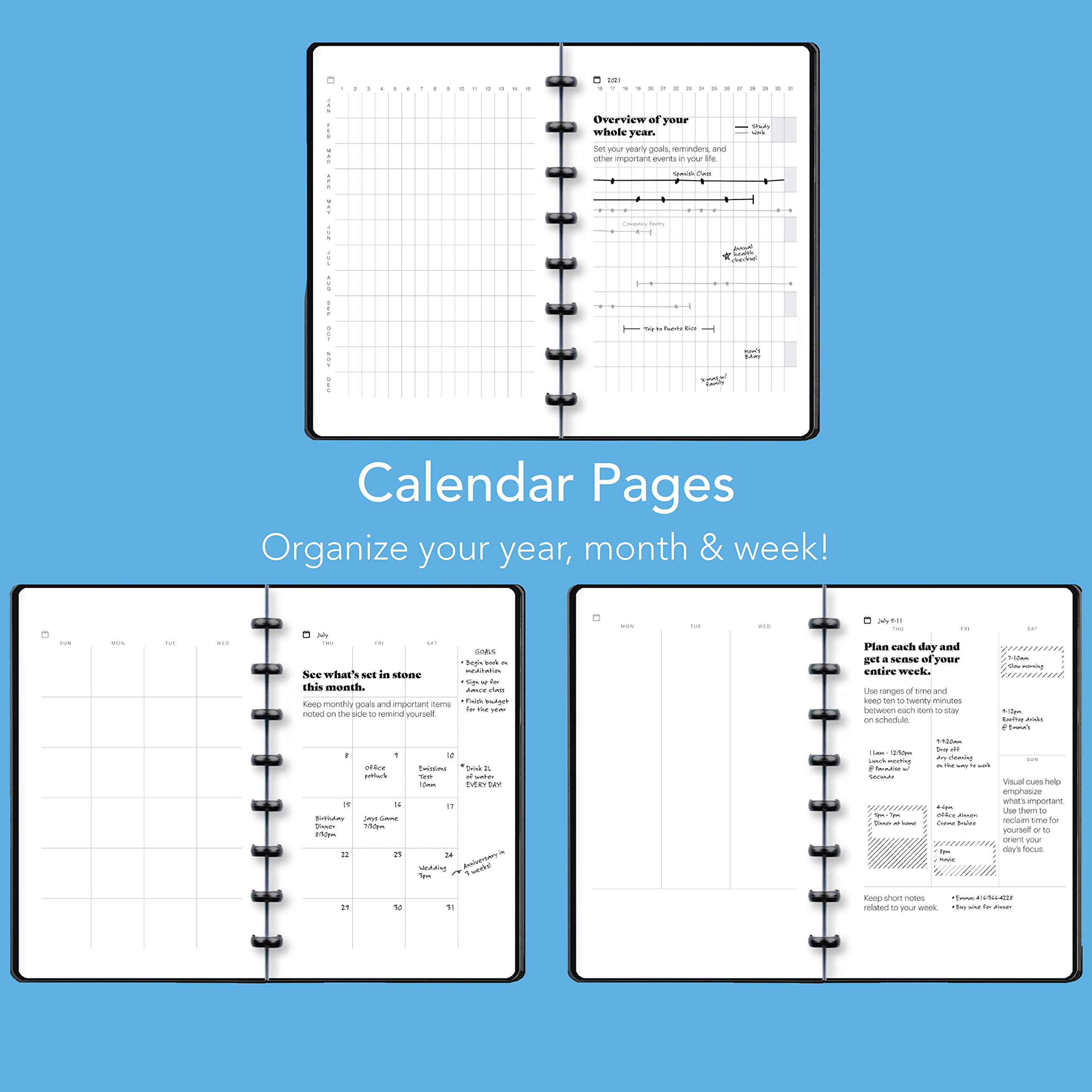 SORA Open-Dated Reusable Planner for Life, Made with Erasable Whiteboard Pages - image 3 of 9