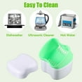 thumbnail image 4 of mmirethe 2pcs/set Teeth Retainer Case Wide Application Easy To Carry Gentle Cleansing Orthodontic Case green, 4 of 6