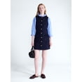 thumbnail image 2 of Free Assembly Women's and Women's Plus Sleeveless Button Front Combo Shift Dress, Sizes XS-4X, 2 of 5