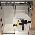 thumbnail image 5 of Leumius 56-60" x 66" H Frameless Sliding Shower Door,5/16" Clear Tempered Glass Sliding Shower Door,Stainless Steel Frame,Matte Black, 5 of 8